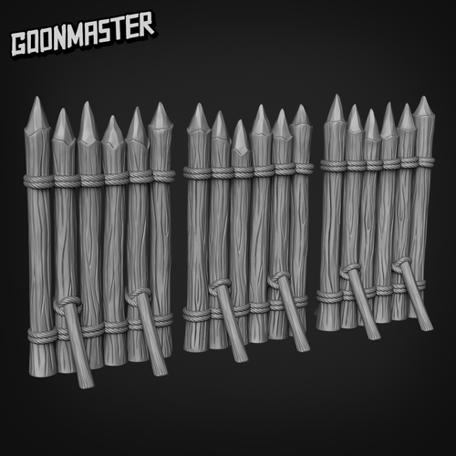 Wooden Spike Wall Set