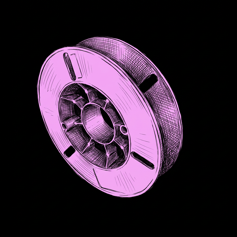 Empty Solid Filament Spool