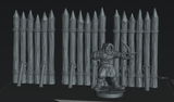 Wooden Spike Wall Set